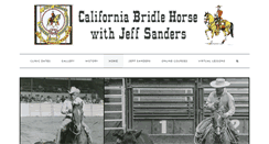 Desktop Screenshot of californiabridlehorse.com